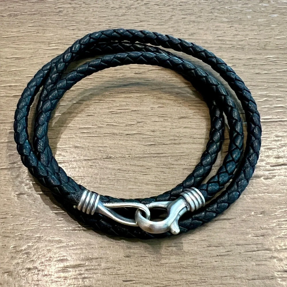 Braided Wrap Men's Bracelet - Picture 2 of 2